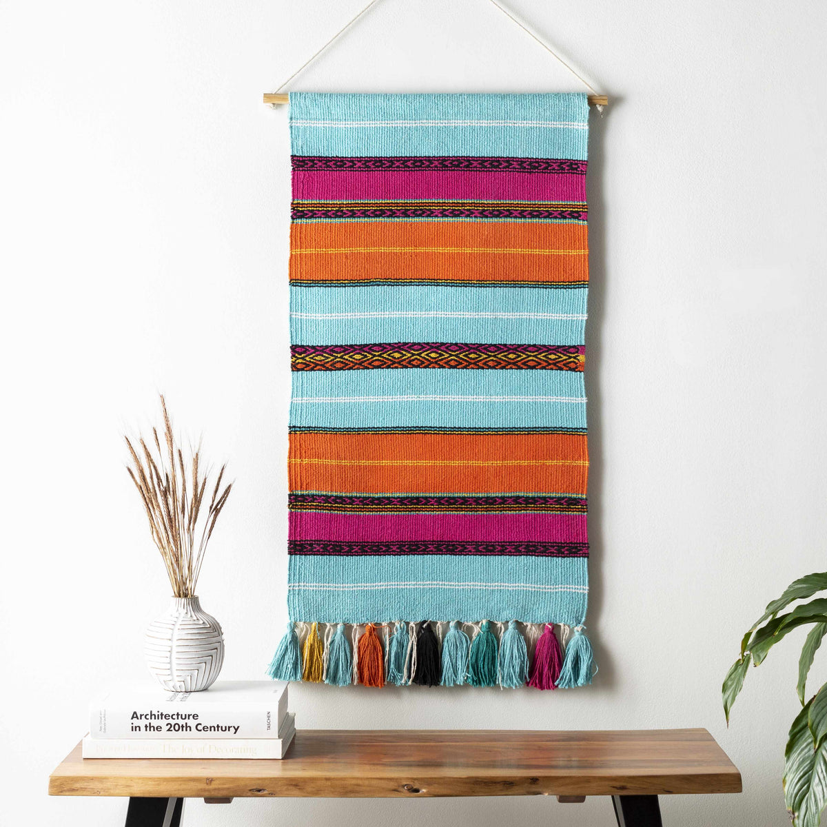 Wiri Multicolor Striped Tassel Wall Hanging - Clearance