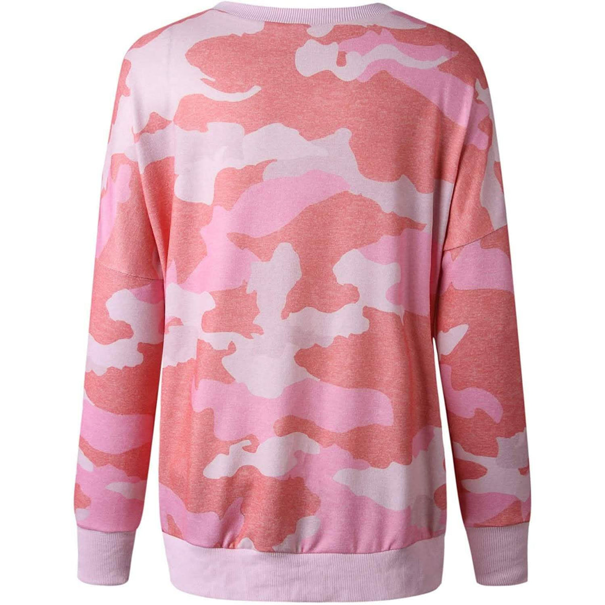 Women's Camouflage Print Casual Leopard Pullover Long Sleeve Sweatshirts