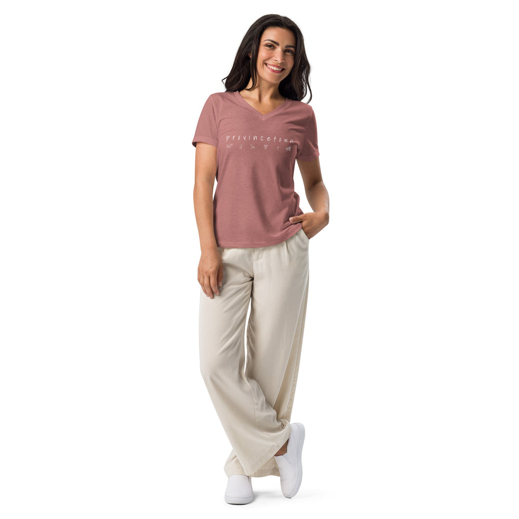 Nautical Relaxed V-Neck T-Shirt, Provincetown