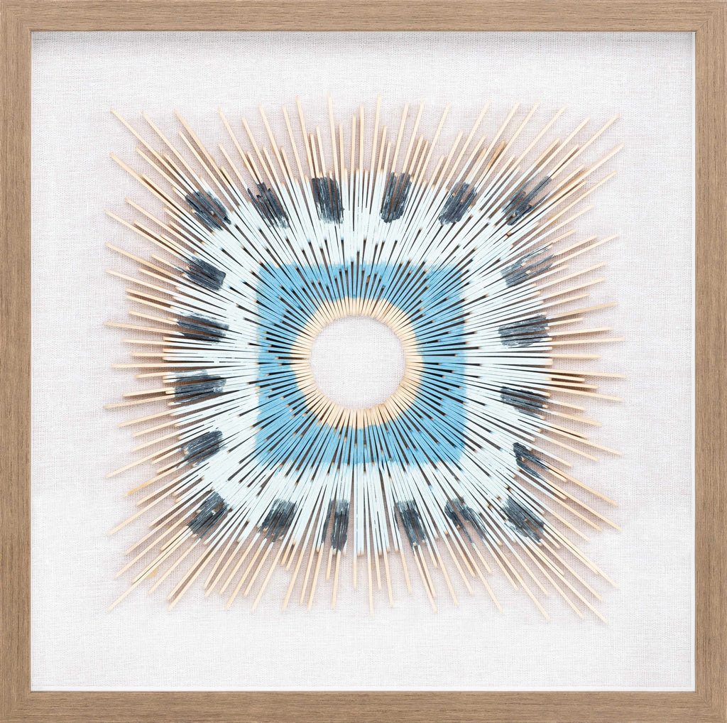 Yenice Natural Wood Geometric Wall Art Set Of Two - Clearance