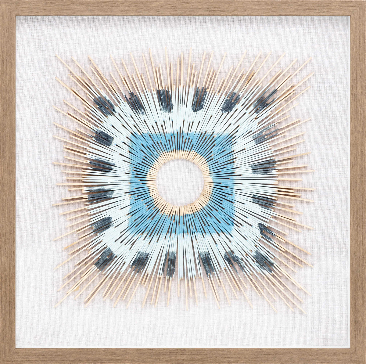 Yenice Natural Wood Geometric Wall Art Set Of Two - Clearance