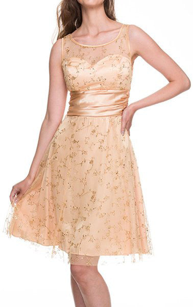 CLEARANCE - Juliet 2157 Knee Length A-Line Semi-Formal Dress