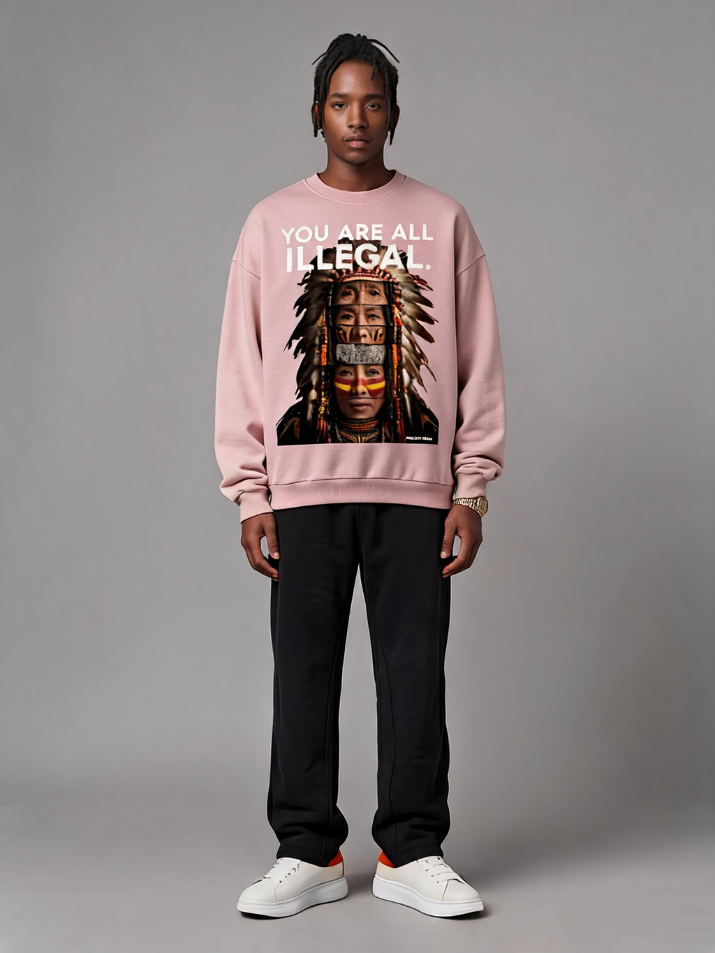 'You Are All Illegal' Oversized Sweatshirt