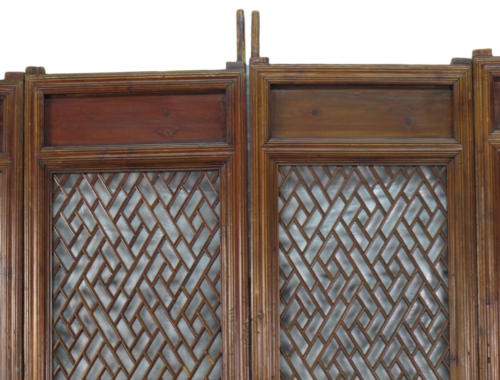 Z-Set of 4 Antique Lattice Screen Door Panel