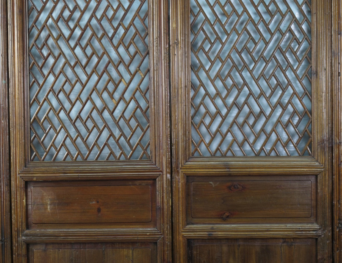 Z-Set of 4 Antique Lattice Screen Door Panel