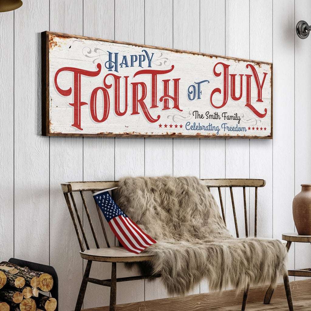 Happy 4th of July Personalized Sign