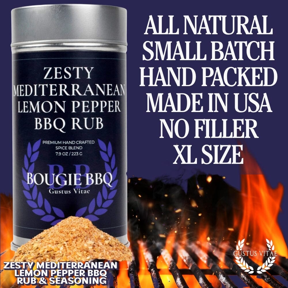 Zesty Mediterranean Lemon Pepper BBQ Rub & Seasoning